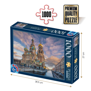 Puzzle adulți 1000 piese Peisaje de zi - Savior on the Spilled Blood, Sankt Petersburg-0