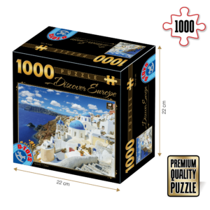 Puzzle adulți 1000 piese Discover Europe - Santorini-0