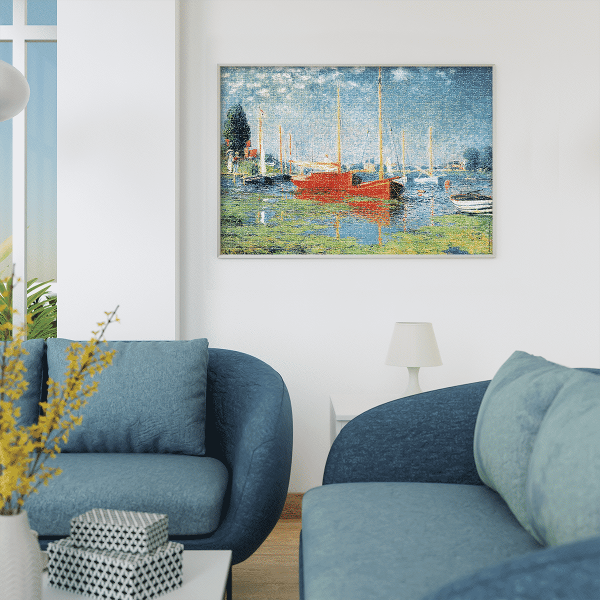 Puzzle adulti 1000 piese Claude Monet - Red Boats at Argenteuil-34881