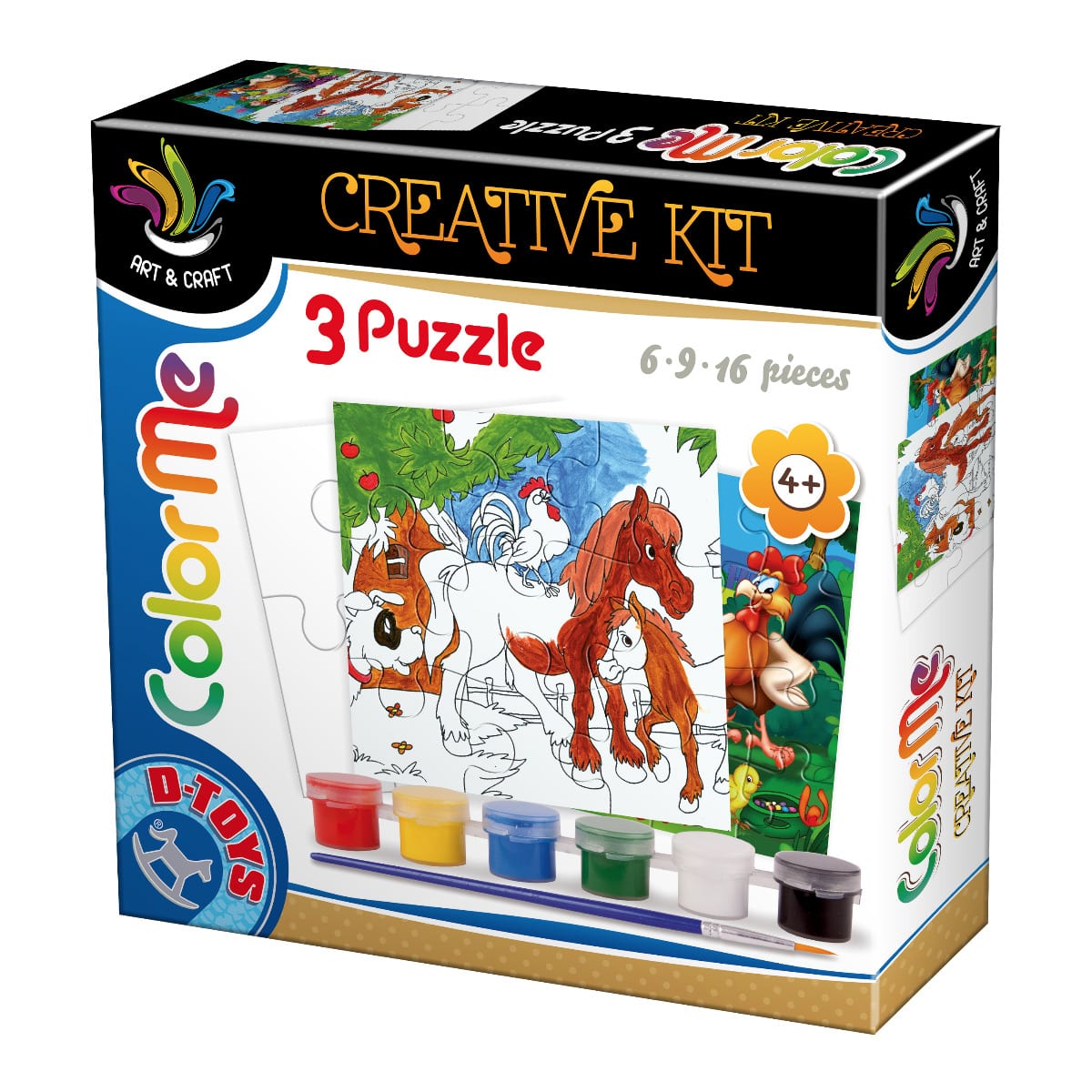 Joc Creativ 3 Puzzle - Color Me-0 Joc Creativ 3 Puzzle - Color Me-0