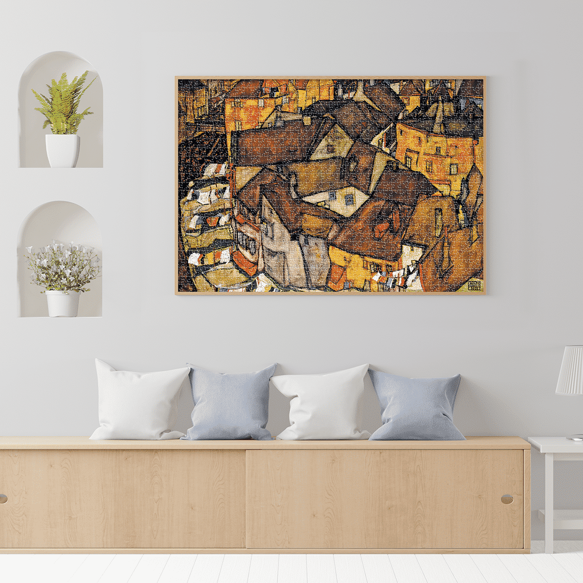 Puzzle adulti 1000 piese Egon Schiele - Crescent of Houses-34536 Puzzle adulti 1000 piese Egon Schiele - Crescent of Houses-34536