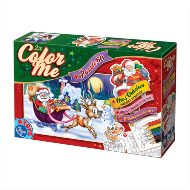 Joc Color Me + Puzzle 60 Crăciun + Magnet Frigider-0 Joc Color Me + Puzzle 60 Crăciun + Magnet Frigider-0