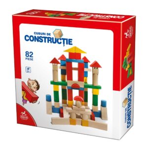 Cuburi Construcție Colorate - 82 Piese-0